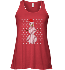UGLY CHRISTMAS Baseball Snowman Holiday Santa Funny Men Gift Women's Racerback Tank Women's Racerback Tank - HHHstores