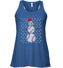 UGLY CHRISTMAS Baseball Snowman Holiday Santa Funny Men Gift Women's Racerback Tank Women's Racerback Tank - HHHstores