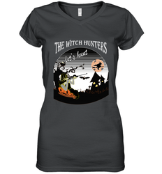 The wicth hunters  halloween Women's V-Neck T-Shirt