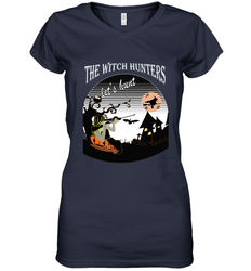 The wicth hunters  halloween Women's V-Neck T-Shirt