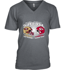 NFL Super bowl San Francisco 49ers vs. Kansas City Chiefs Men's V-Neck Men's V-Neck - HHHstores