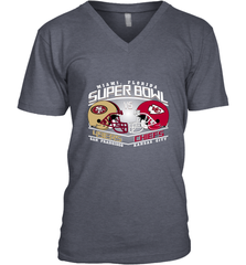 NFL Super bowl San Francisco 49ers vs. Kansas City Chiefs Men's V-Neck Men's V-Neck - HHHstores