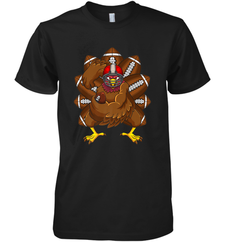 Cool Turkey Football Feathers Funny Thanksgiving Sports Men's Premium T-Shirt Men's Premium T-Shirt / Black / XS Men's Premium T-Shirt - HHHstores