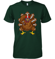 Cool Turkey Football Feathers Funny Thanksgiving Sports Men's Premium T-Shirt Men's Premium T-Shirt - HHHstores