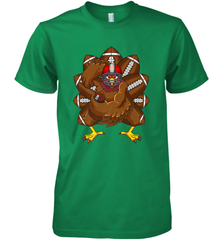 Cool Turkey Football Feathers Funny Thanksgiving Sports Men's Premium T-Shirt Men's Premium T-Shirt - HHHstores