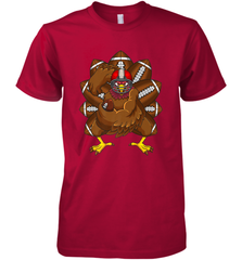 Cool Turkey Football Feathers Funny Thanksgiving Sports Men's Premium T-Shirt Men's Premium T-Shirt - HHHstores