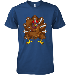 Cool Turkey Football Feathers Funny Thanksgiving Sports Men's Premium T-Shirt Men's Premium T-Shirt - HHHstores