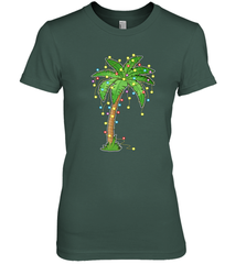 Christmas Lights Palm Tree Beach Funny Tropical Xmas Gift Women's Premium T-Shirt Women's Premium T-Shirt - HHHstores