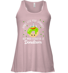 Donutcorn Funny Cute Donut Unicorn Irish St Patrick's Day Women's Racerback Tank Women's Racerback Tank - HHHstores