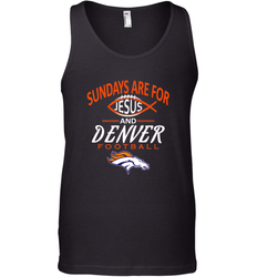 Sundays Are For Jesus and Denver Funny Christian Football Men's Tank Top