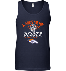 Sundays Are For Jesus and Denver Funny Christian Football Men's Tank Top Men's Tank Top - HHHstores