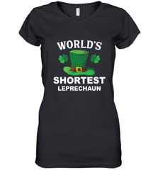 Shortest Leprechaun Funny Family St. Patrick's Day Women's V-Neck T-Shirt Women's V-Neck T-Shirt - HHHstores