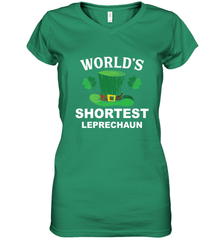 Shortest Leprechaun Funny Family St. Patrick's Day Women's V-Neck T-Shirt Women's V-Neck T-Shirt - HHHstores