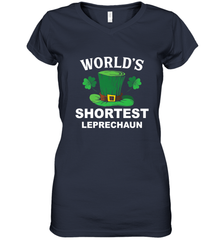 Shortest Leprechaun Funny Family St. Patrick's Day Women's V-Neck T-Shirt Women's V-Neck T-Shirt - HHHstores