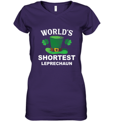 Shortest Leprechaun Funny Family St. Patrick's Day Women's V-Neck T-Shirt Women's V-Neck T-Shirt - HHHstores