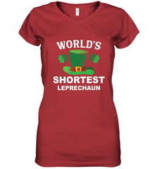 Shortest Leprechaun Funny Family St. Patrick's Day Women's V-Neck T-Shirt Women's V-Neck T-Shirt - HHHstores