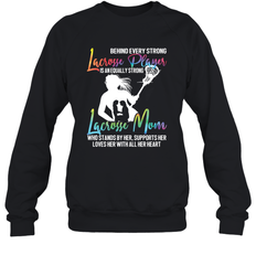 Lacrosse Strong Lacrosse Mom Crewneck Sweatshirt