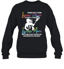 Lacrosse Strong Lacrosse Mom Crewneck Sweatshirt Crewneck Sweatshirt - HHHstores