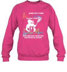 Lacrosse Strong Lacrosse Mom Crewneck Sweatshirt Crewneck Sweatshirt - HHHstores