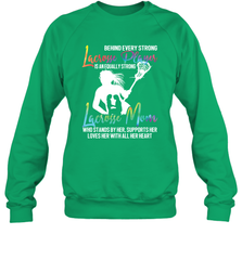 Lacrosse Strong Lacrosse Mom Crewneck Sweatshirt Crewneck Sweatshirt - HHHstores