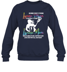 Lacrosse Strong Lacrosse Mom Crewneck Sweatshirt