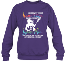 Lacrosse Strong Lacrosse Mom Crewneck Sweatshirt Crewneck Sweatshirt - HHHstores