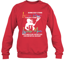 Lacrosse Strong Lacrosse Mom Crewneck Sweatshirt Crewneck Sweatshirt - HHHstores