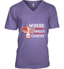 Where liberty dwells, there is my country 01 Men's V-Neck Men's V-Neck - HHHstores