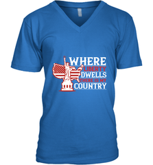 Where liberty dwells, there is my country 01 Men's V-Neck Men's V-Neck - HHHstores