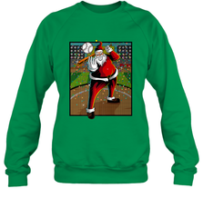 Baseball Santa Ugly Christmas Sports Graphic Print Design Crewneck Sweatshirt Crewneck Sweatshirt - HHHstores