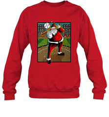 Baseball Santa Ugly Christmas Sports Graphic Print Design Crewneck Sweatshirt Crewneck Sweatshirt - HHHstores