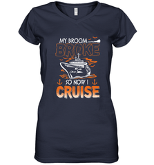 My Broom Broke So Now I Am A Nurse Halloween Costume Women's V-Neck T-Shirt Women's V-Neck T-Shirt - HHHstores