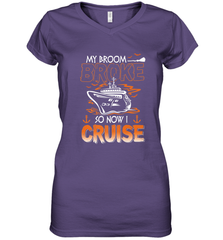 My Broom Broke So Now I Am A Nurse Halloween Costume Women's V-Neck T-Shirt Women's V-Neck T-Shirt - HHHstores