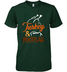 Turkey And Football Thanksgiving Day Football Fan Holiday Men's Premium T-Shirt Men's Premium T-Shirt - HHHstores