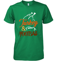 Turkey And Football Thanksgiving Day Football Fan Holiday Men's Premium T-Shirt Men's Premium T-Shirt - HHHstores