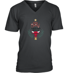 NBA Chicago Bulls Logo merry Christmas gilf Men's V-Neck Men's V-Neck - HHHstores