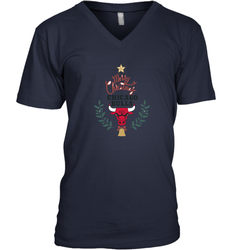 NBA Chicago Bulls Logo merry Christmas gilf Men's V-Neck