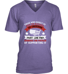 Those who expect to reap the blessings of freedom, must, like men, undergo the fatigue of supporting it 01 Men's V-Neck Men's V-Neck - HHHstores