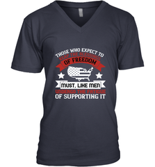 Those who expect to reap the blessings of freedom, must, like men, undergo the fatigue of supporting it 01 Men's V-Neck Men's V-Neck - HHHstores