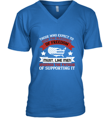 Those who expect to reap the blessings of freedom, must, like men, undergo the fatigue of supporting it 01 Men's V-Neck Men's V-Neck - HHHstores