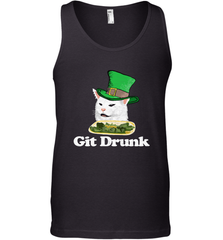 Git Drunk Funny Arguing Cat Meme St Patricks Day Men's Tank Top Men's Tank Top - HHHstores
