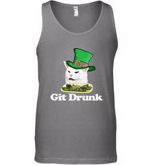 Git Drunk Funny Arguing Cat Meme St Patricks Day Men's Tank Top Men's Tank Top - HHHstores