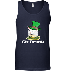 Git Drunk Funny Arguing Cat Meme St Patricks Day Men's Tank Top Men's Tank Top - HHHstores