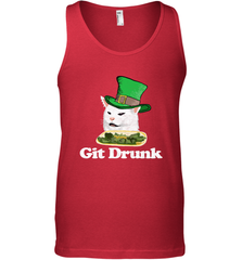 Git Drunk Funny Arguing Cat Meme St Patricks Day Men's Tank Top Men's Tank Top - HHHstores