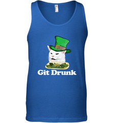 Git Drunk Funny Arguing Cat Meme St Patricks Day Men's Tank Top Men's Tank Top - HHHstores