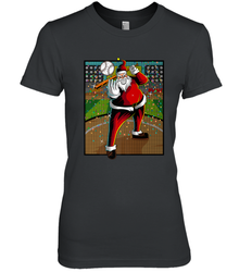 Baseball Santa Ugly Christmas Sports Graphic Print Design Women's Premium T-Shirt