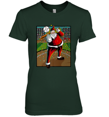 Baseball Santa Ugly Christmas Sports Graphic Print Design Women's Premium T-Shirt Women's Premium T-Shirt - HHHstores