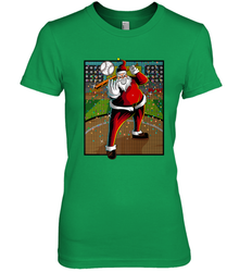 Baseball Santa Ugly Christmas Sports Graphic Print Design Women's Premium T-Shirt