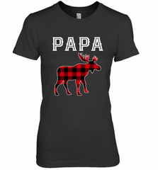 Papa Moose Red Plaid Christmas Pajama Women's Premium T-Shirt Women's Premium T-Shirt - HHHstores