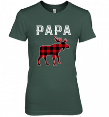 Papa Moose Red Plaid Christmas Pajama Women's Premium T-Shirt Women's Premium T-Shirt - HHHstores